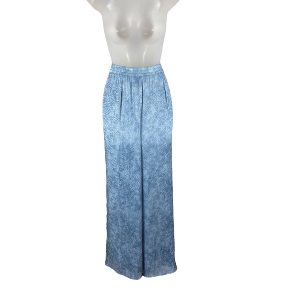 Michael Kors Petite Small Petal Wide Leg Pants High Rise Pleated Pockets - Picture 2 of 8